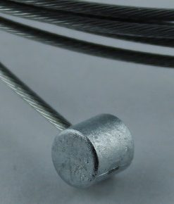 Drahtseil 1.25 mm 1×19 verzinkt länge 2000 mm mit Quernippel 7 x 6  mm