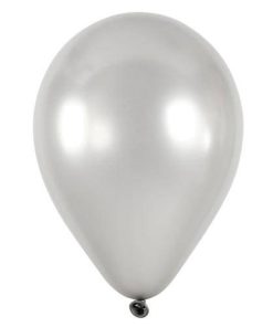 10 Ballons silber, 23 cm Ø